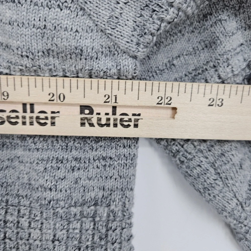 Carbon 2 Cobalt Sweater Mens XL Gray Elbow Patch Textured V Neck Casual